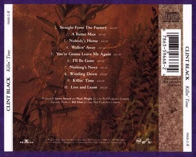 Killin’ Time - Clint Black (CD - 31) music collectible - Main Image 2