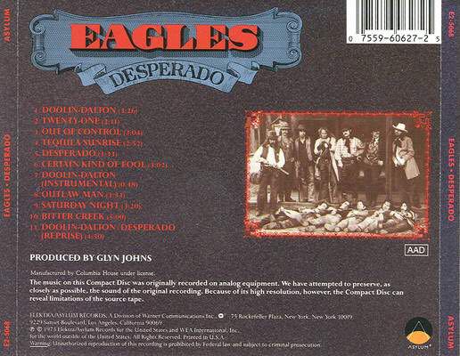 Desperado - Eagles, The (12”) music collectible - Main Image 2