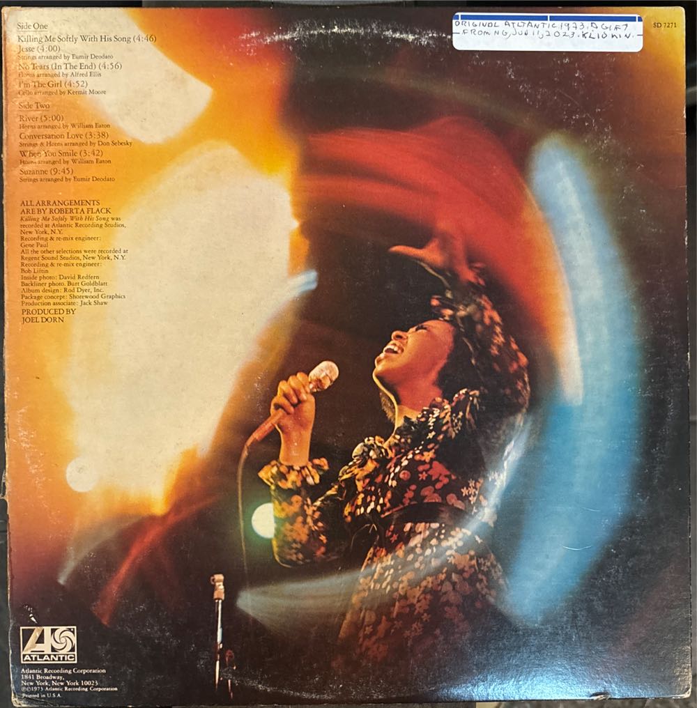 Killing Me Softly - Flack, Roberta (12”) music collectible - Main Image 2
