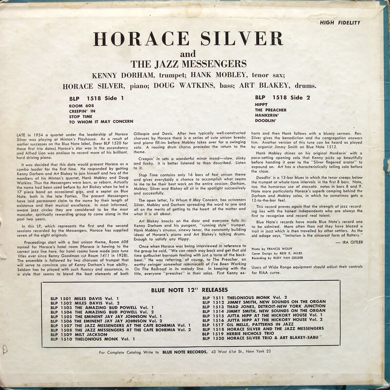 Horace Silver And The Jazz Messengers - Horace Silver (CD) music collectible [Barcode 4988006709690] - Main Image 2