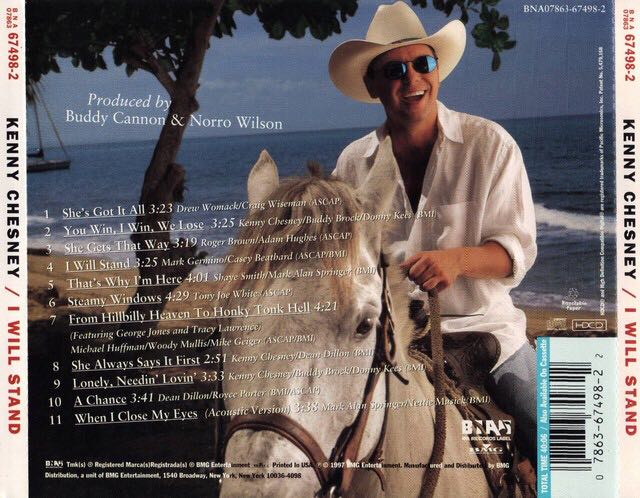 I Will Stand - Kenny Chesney (CD - 40) music collectible [Barcode 078636749822] - Main Image 2