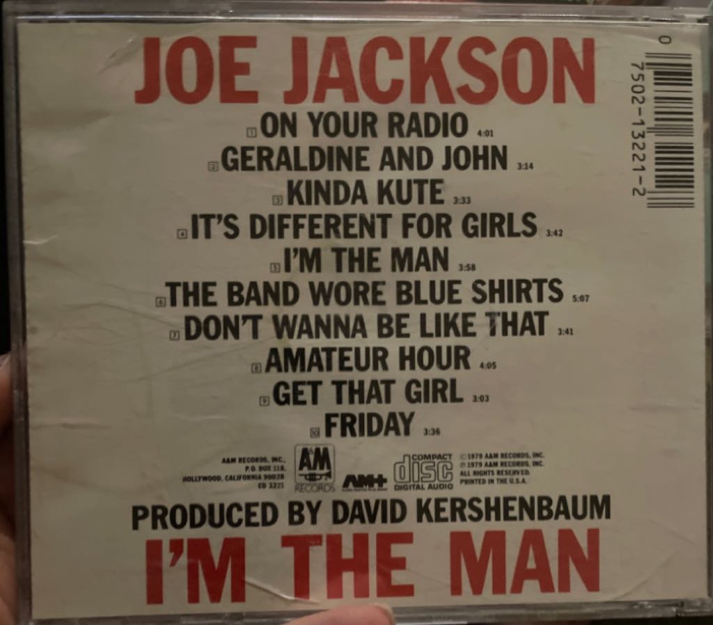 I’m The Man - Jackson, Joe (CD) music collectible [Barcode 075021322127] - Main Image 2