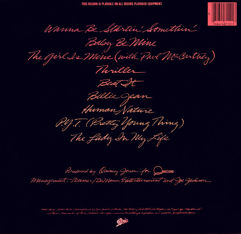 Thriller - Michael Jackson (12” - 120) music collectible [Barcode 886972334417] - Main Image 4