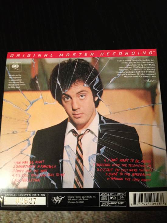 Glass Houses - Billy Joel (SACD - 35) music collectible [Barcode 821797209168] - Main Image 2