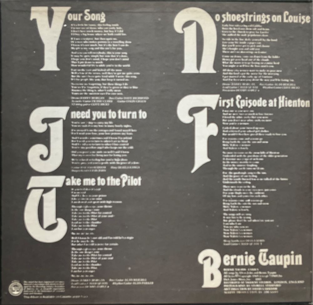 Elton John - Elton John (12” - 51) music collectible - Main Image 3