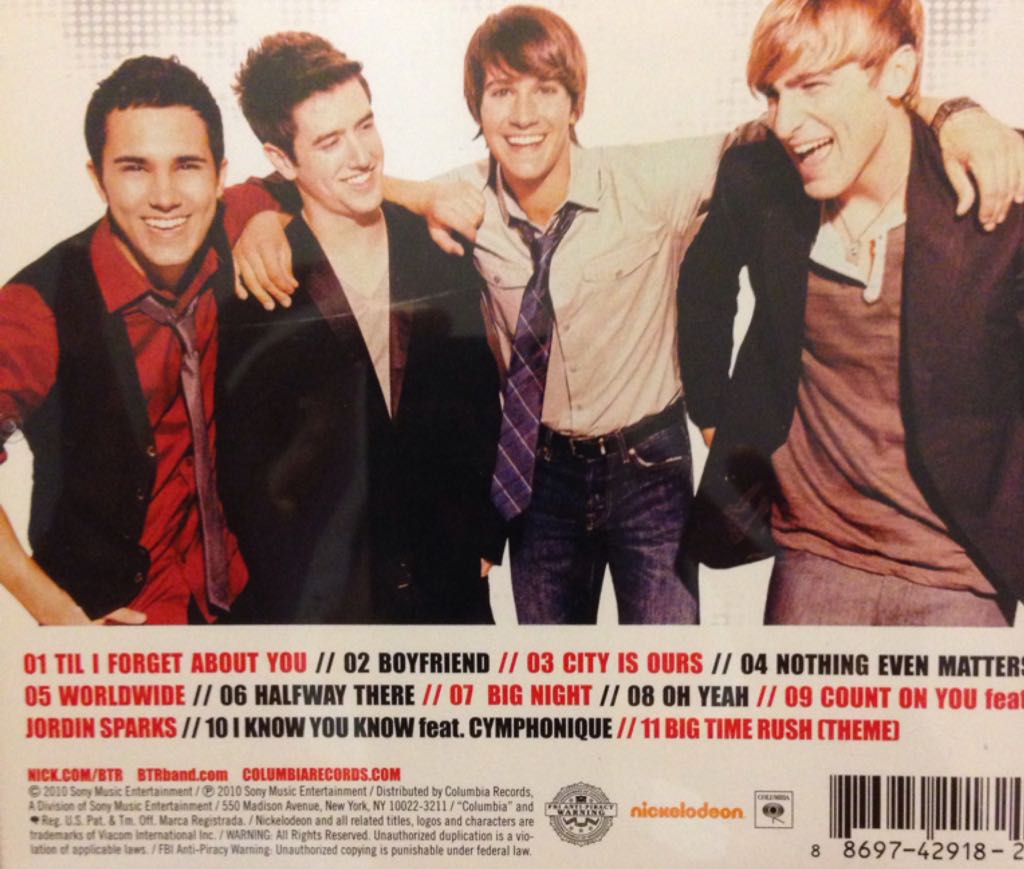 BTR - Big Time Rush (CD) music collectible [Barcode 886974291824] - Main Image 2