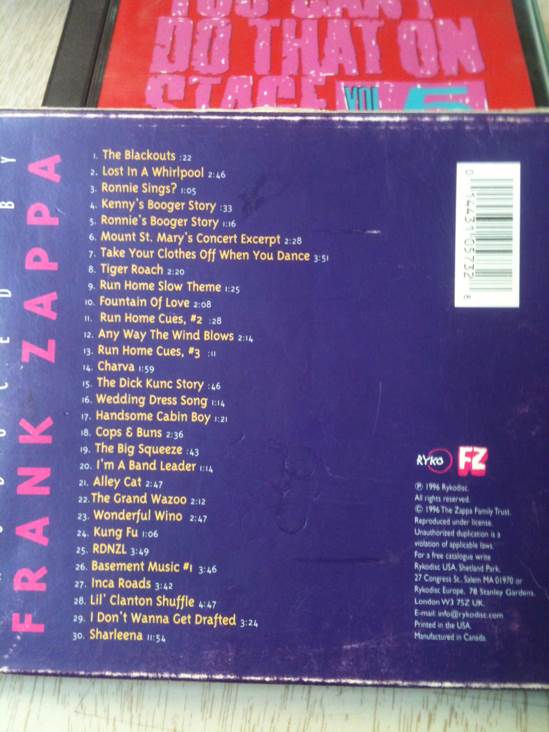 The Lost Episodes - Zappa, Frank (CD) music collectible - Main Image 2