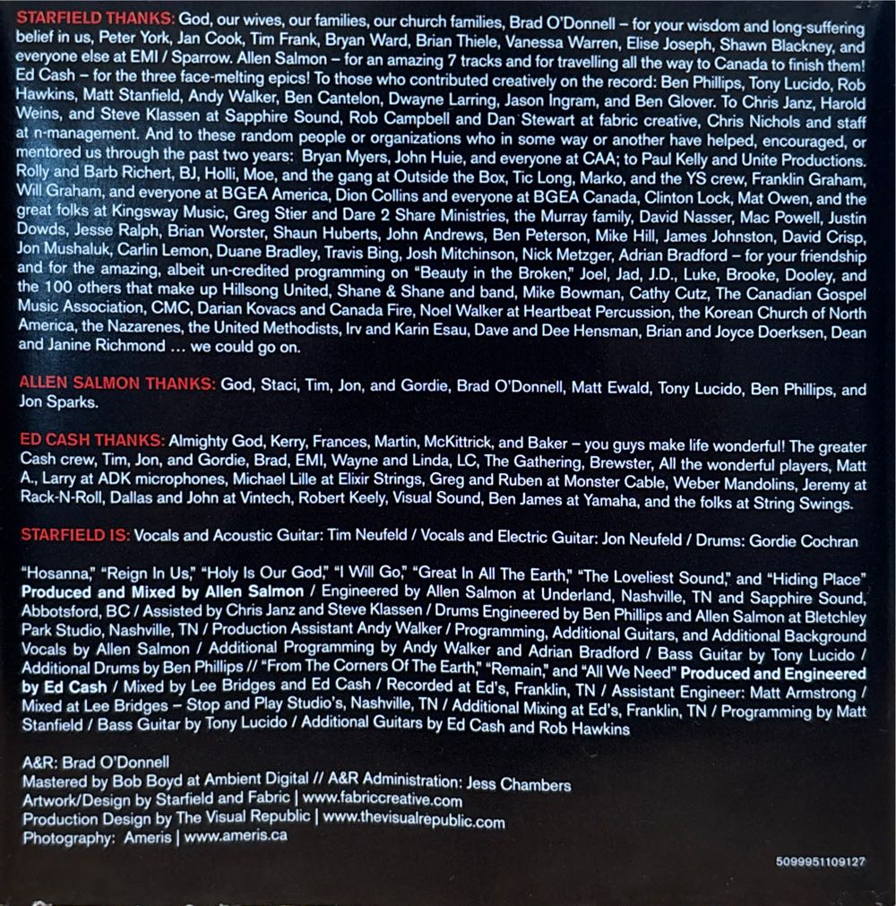 I Will Go - Starfield (CD) music collectible [Barcode 5099951109127] - Main Image 2