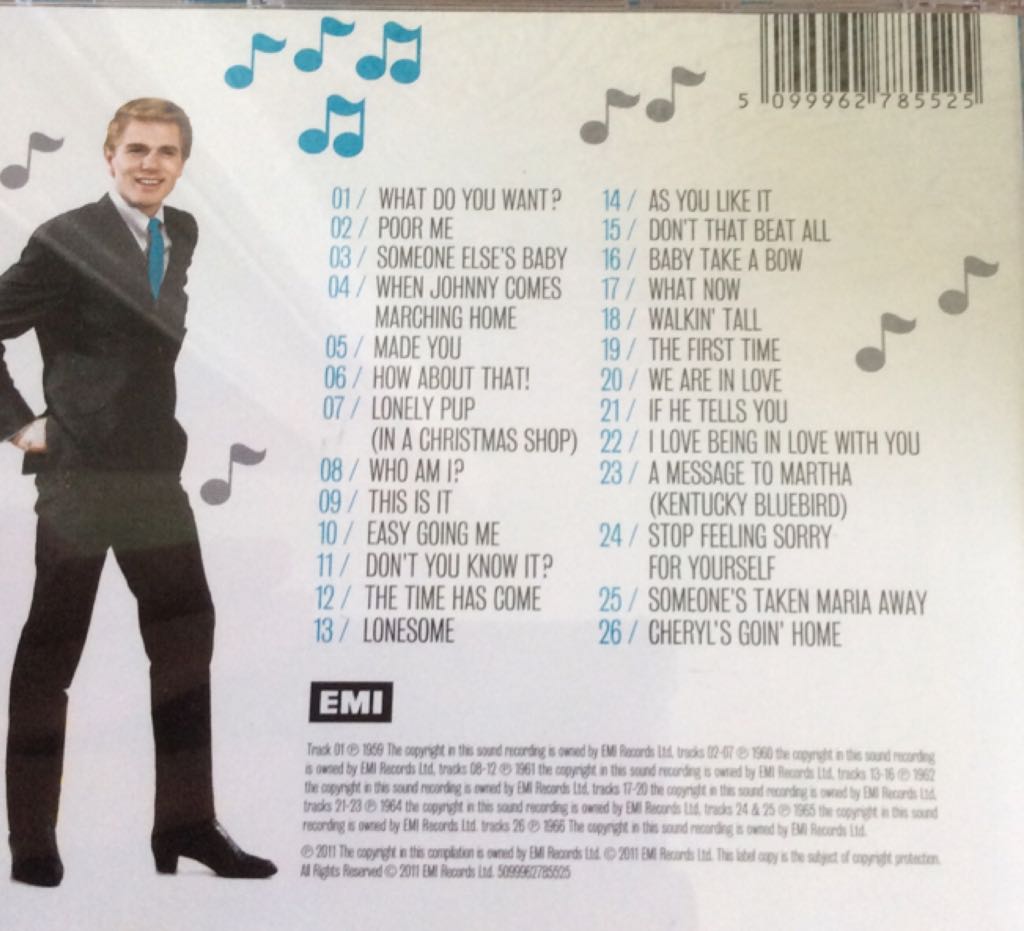 Hits! - Adam Faith (CD) music collectible [Barcode 5099962785525] - Main Image 2