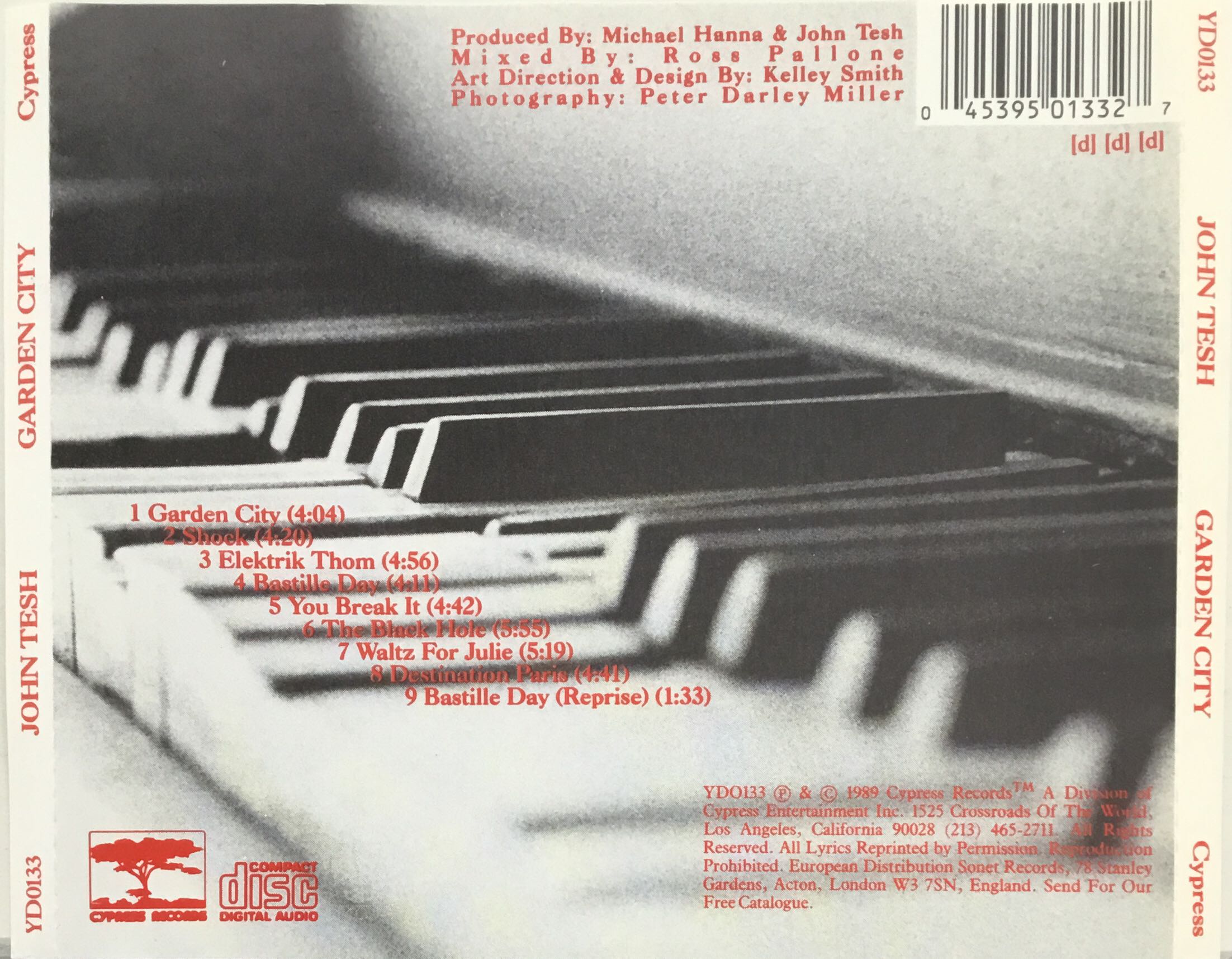 Garden City - Tesh, John (CD - 40) music collectible [Barcode 045395013327] - Main Image 2