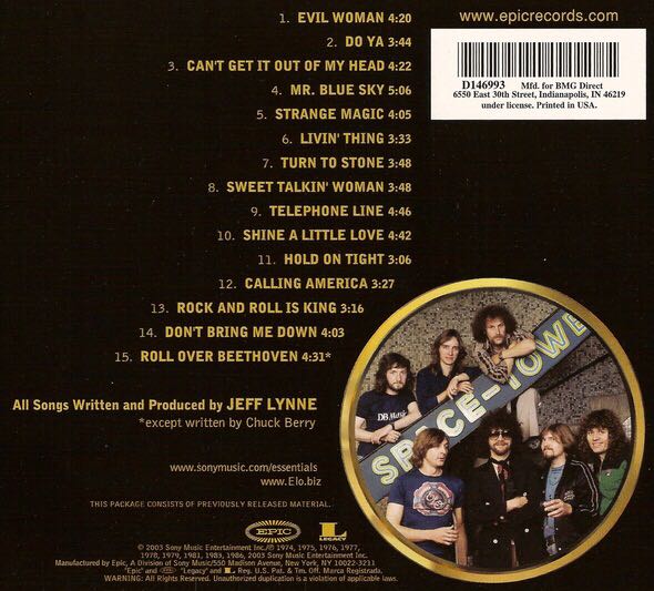 ELO Essential Collection - Electric Light Orchestra (CD - 61) music collectible [Barcode 696998907225] - Main Image 2