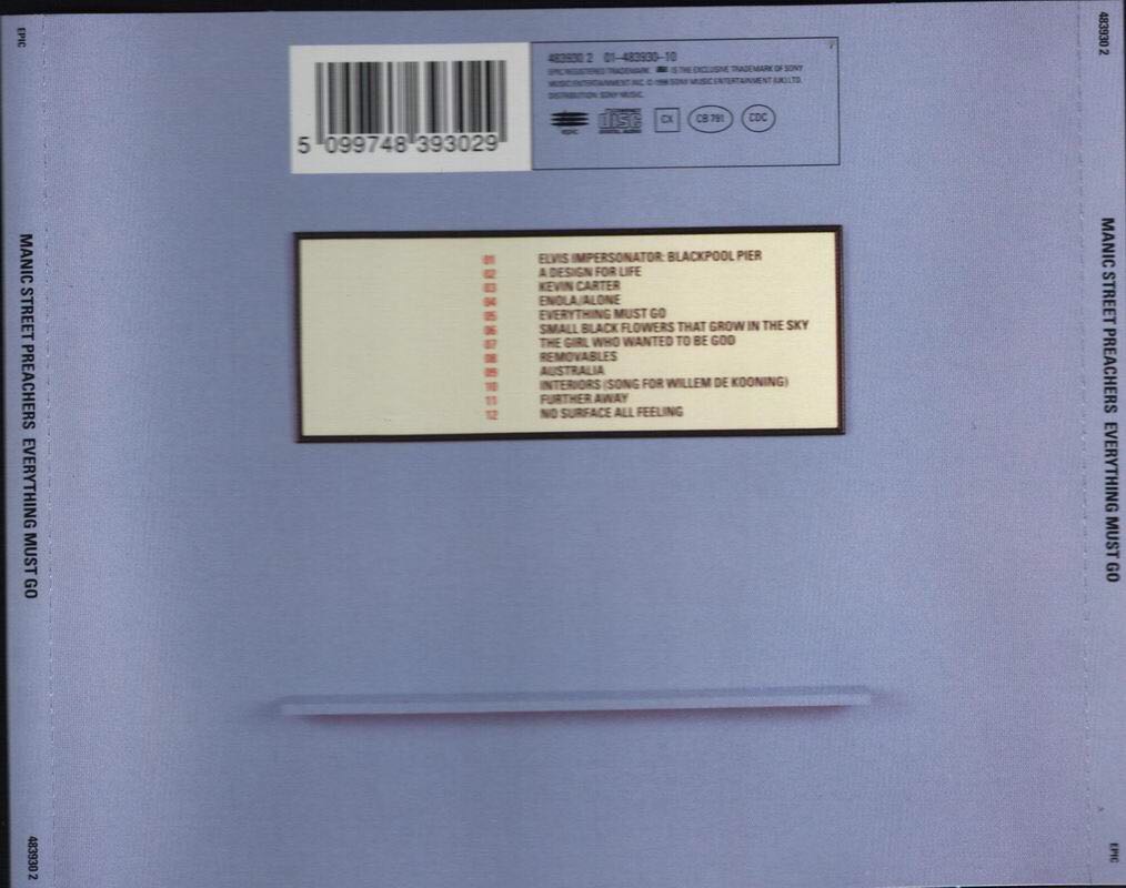 Everything Must Go - Manic Street Preachers (CD - 45) music collectible [Barcode 5099748393029] - Main Image 2