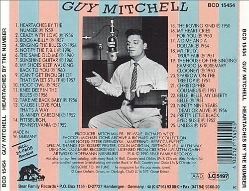 Heartaches By The Number - Mitchell, Guy (CD) music collectible [Barcode 4000127154545] - Main Image 2