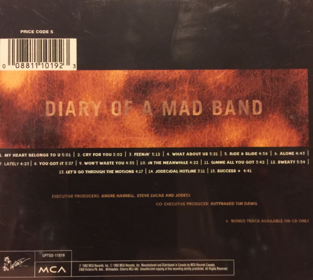 Diary of a Mad Band - Jodeci (CD) music collectible [Barcode 008811101923] - Main Image 2