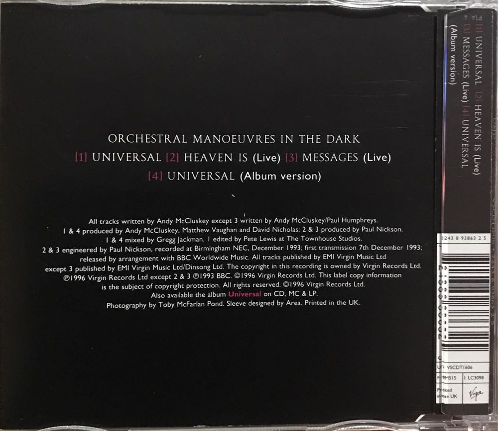 Universal - Orchestral Manoeuvres In The Dark (CD) music collectible [Barcode 724389386325] - Main Image 2
