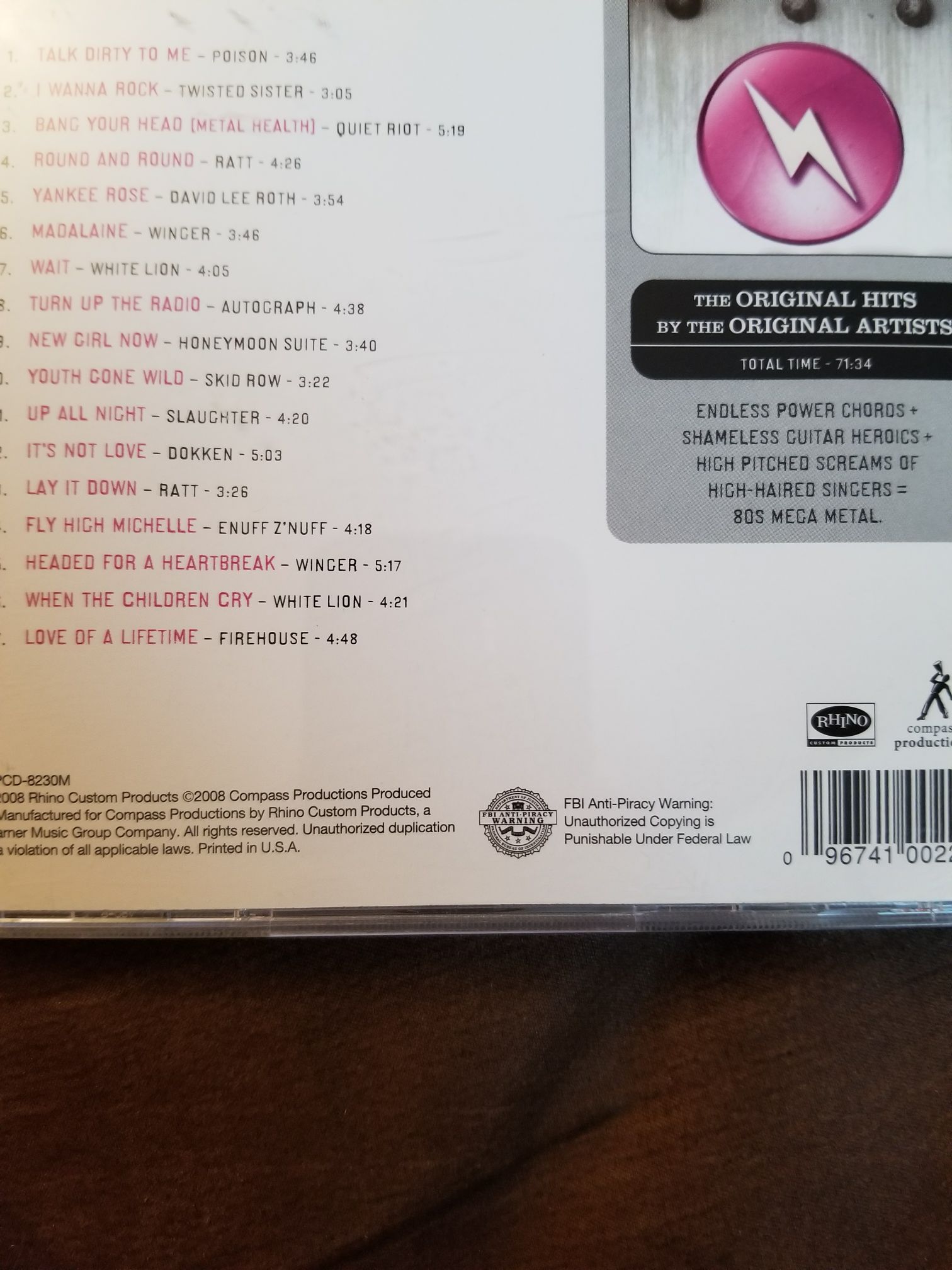 80’s MEGA Metal - Various Artists (CD) music collectible [Barcode 096741002298] - Main Image 2