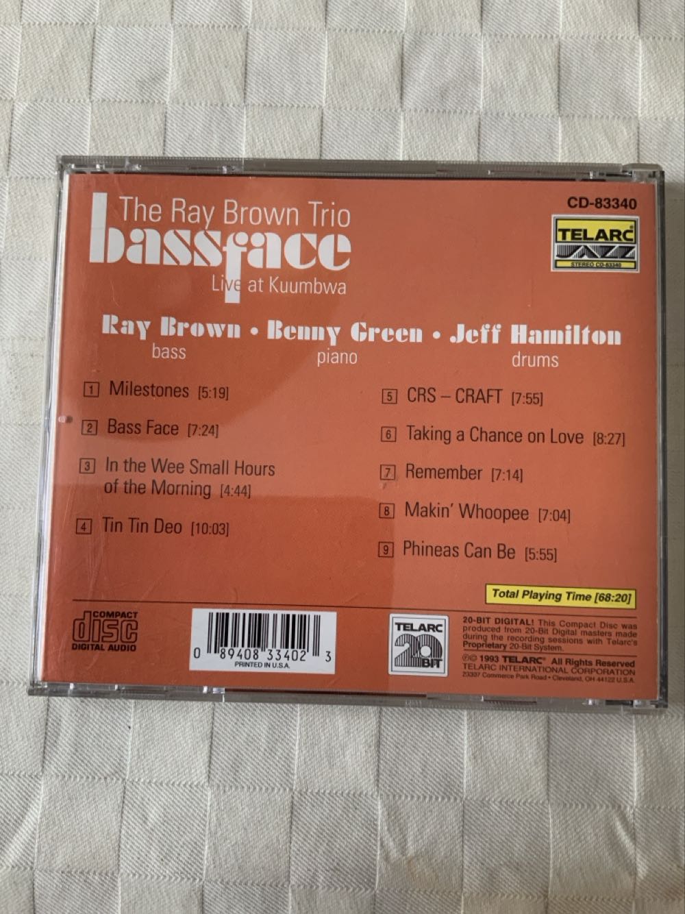 Bass Face - Live At Kuumbwa - Brown, Ray (CD - 68) music collectible [Barcode 089408334023] - Main Image 2