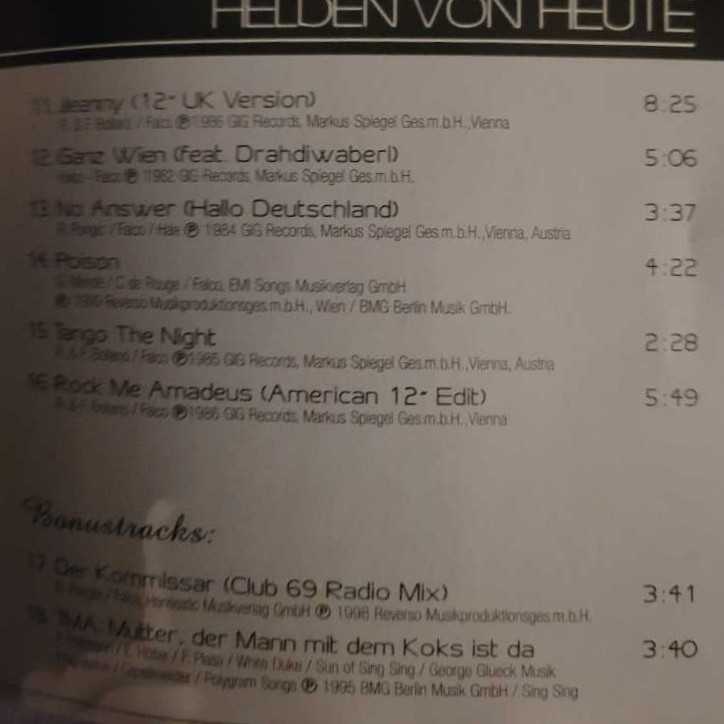 Helden Von Heute - Falco (CD-R - 7830) music collectible [Barcode 743218086021] - Main Image 4