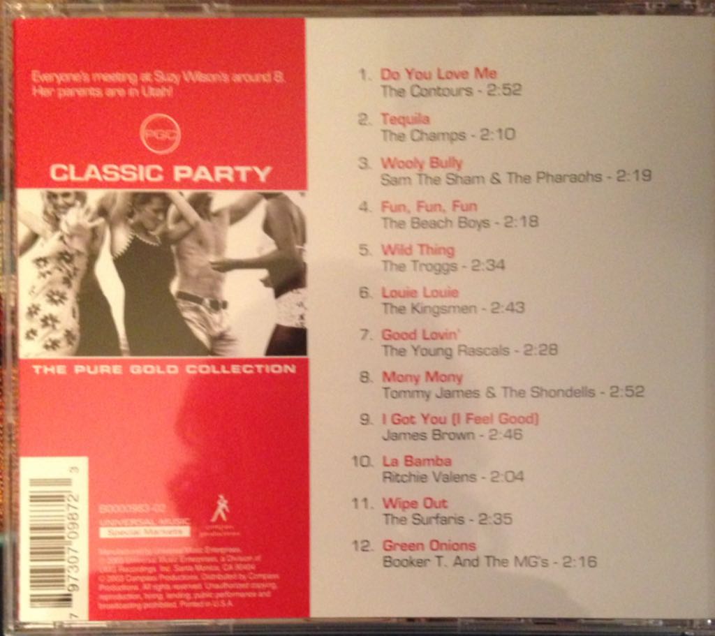 Classic Party - Pure Gold Collection, The (CD) music collectible [Barcode 797307098723] - Main Image 2