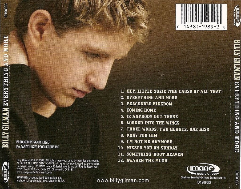 Everything And More - Billy Gilman (CD) music collectible - Main Image 2
