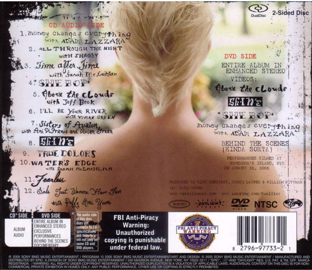The Body Acoustic - Cyndi Lauper (CD - 5215) music collectible [Barcode 827969773321] - Main Image 2
