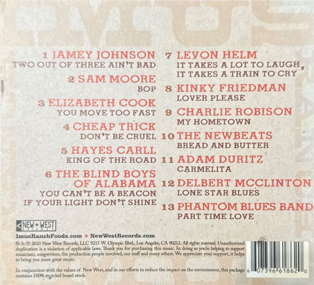 The Imus Ranch Record II - Various (CD) music collectible [Barcode 607396618620] - Main Image 2