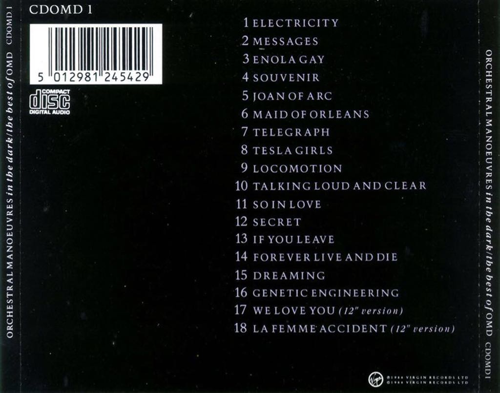 Best Of OMD - OMD (CD - 67) music collectible [Barcode 724357935821] - Main Image 2