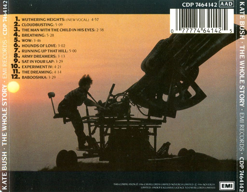 The Whole Story - Bush, Kate (CD) music collectible [Barcode 011114641485] - Main Image 2
