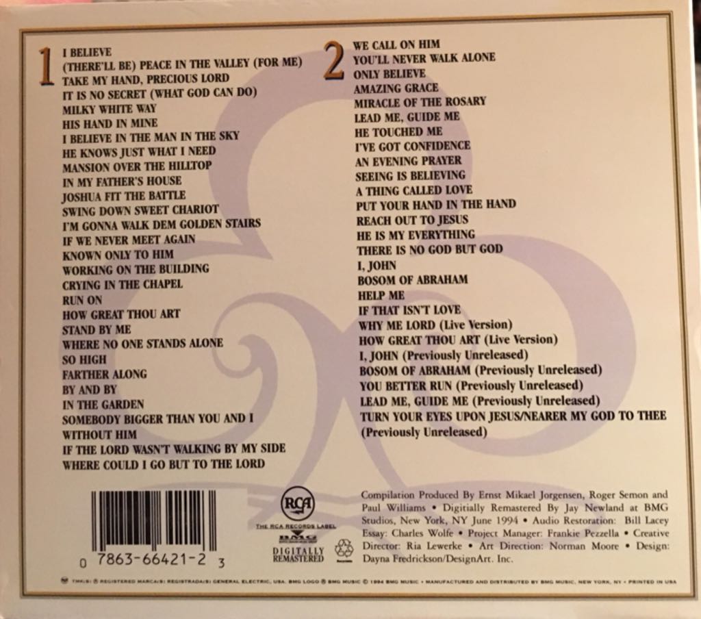 Amazing Grace - Elvis Presley (CD) music collectible [Barcode 078636642123] - Main Image 2