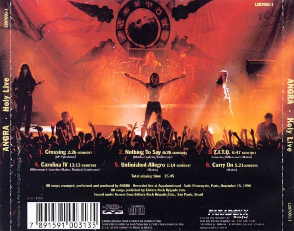 Holy Live - Angra (CD - 36) music collectible [Barcode 727701794723] - Main Image 2