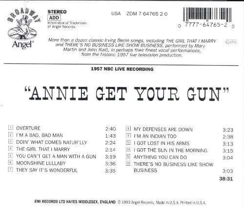 Annie Get Your Gun - 1957 Television Soundtrack (CD) music collectible [Barcode 077776476520] - Main Image 2