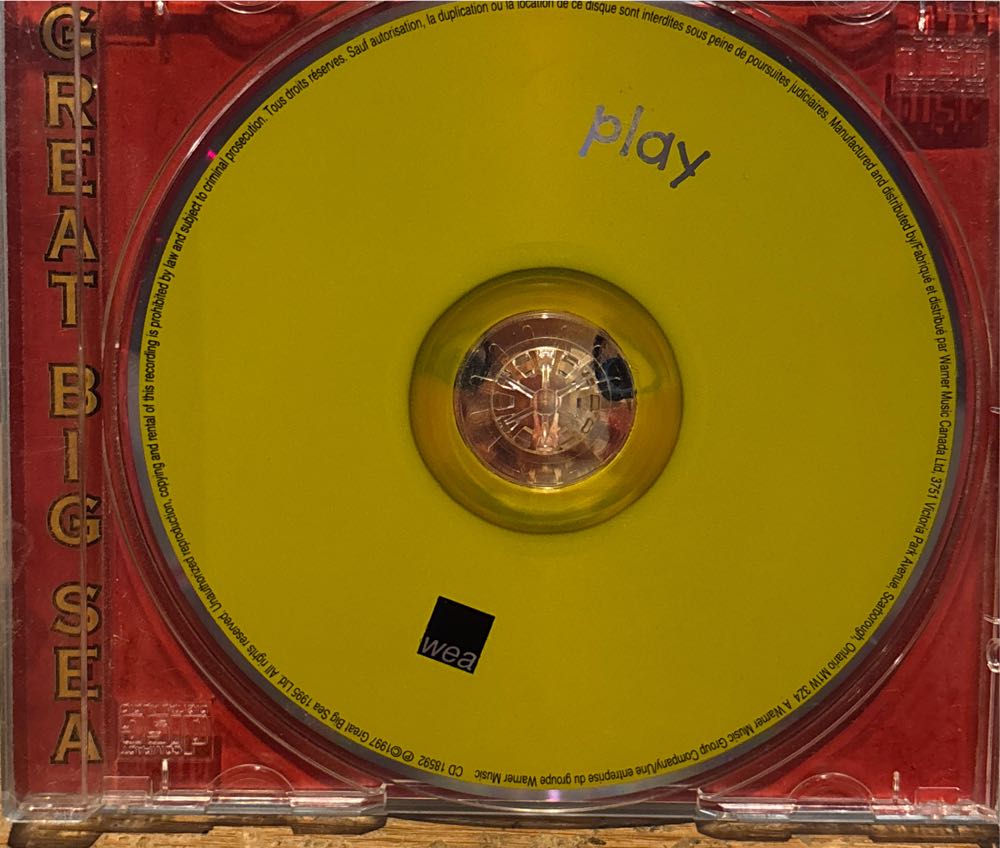Play - Great Big Sea (CD - 4722) music collectible [Barcode 706301859223] - Main Image 3