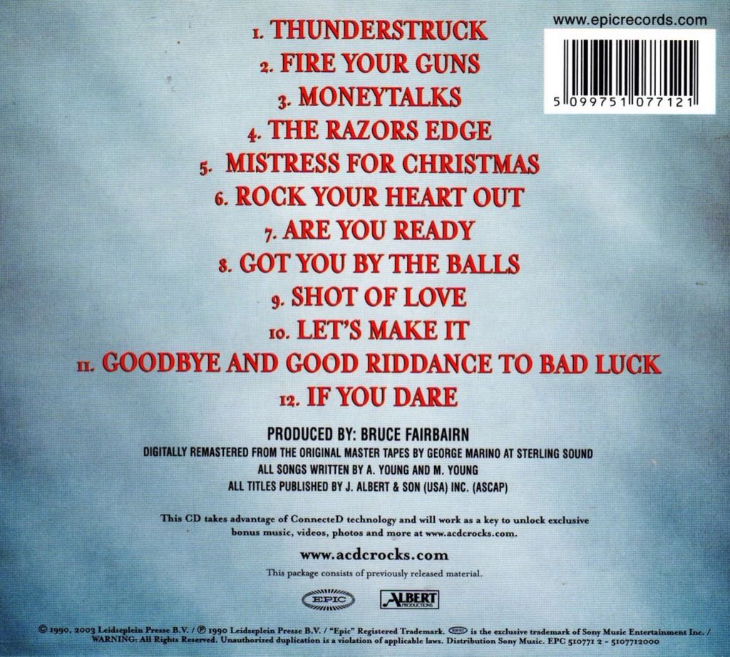 The Razor’s Edge - AC/DC (CD - 46) music collectible - Main Image 2