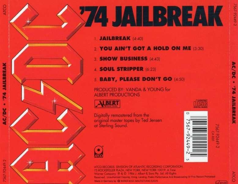 ’74 Jailbreak - AC/DC  ‎ (CD - 25) music collectible - Main Image 4