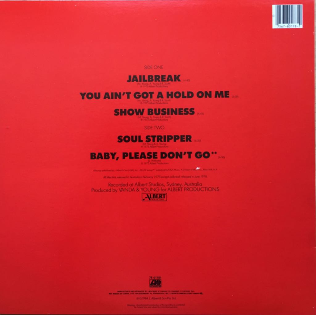 ’74 Jailbreak - AC/DC (12” - 25) music collectible - Main Image 2