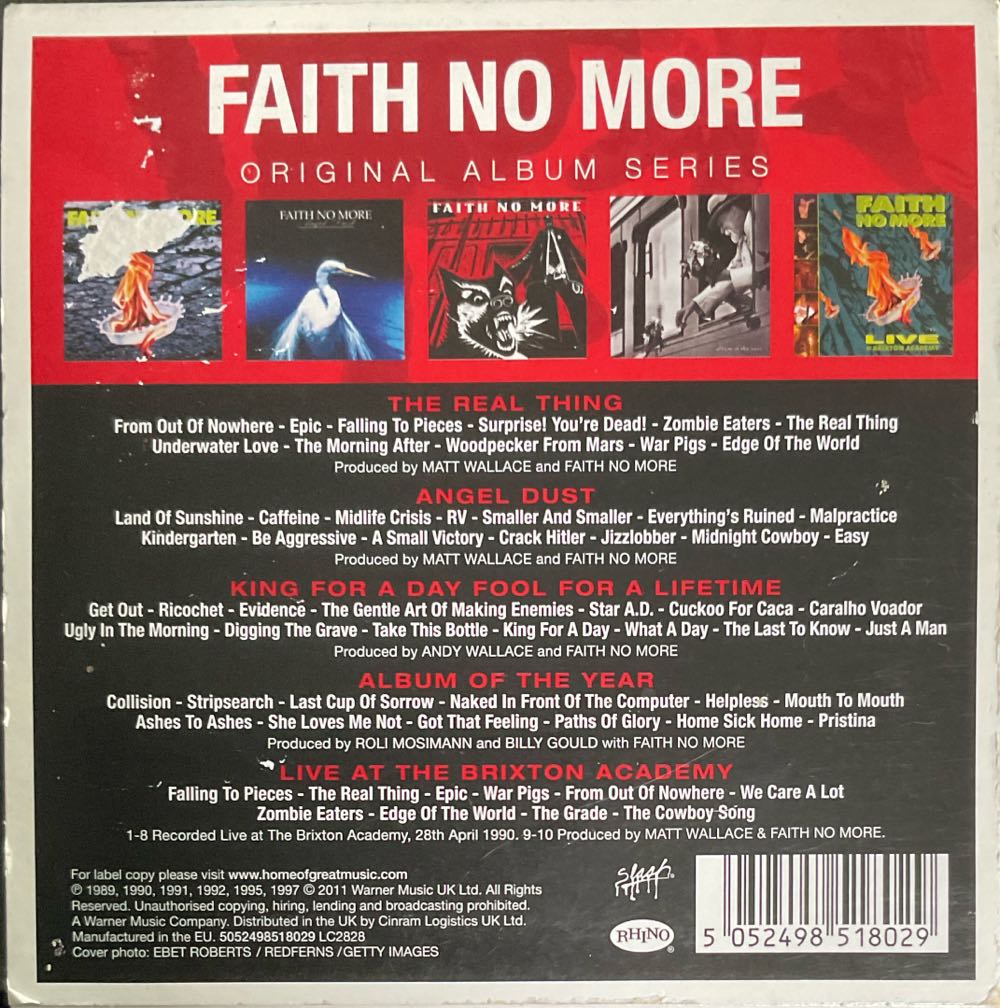 Faith No More Original Album Series - Faith No More (CD - 269) music collectible [Barcode 5052498518029] - Main Image 2