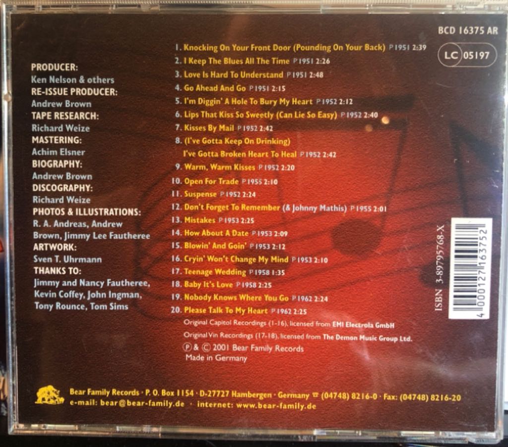 Knocking On Your Front Door - Jimmy Lee (CD) music collectible [Barcode 4000127163752] - Main Image 2