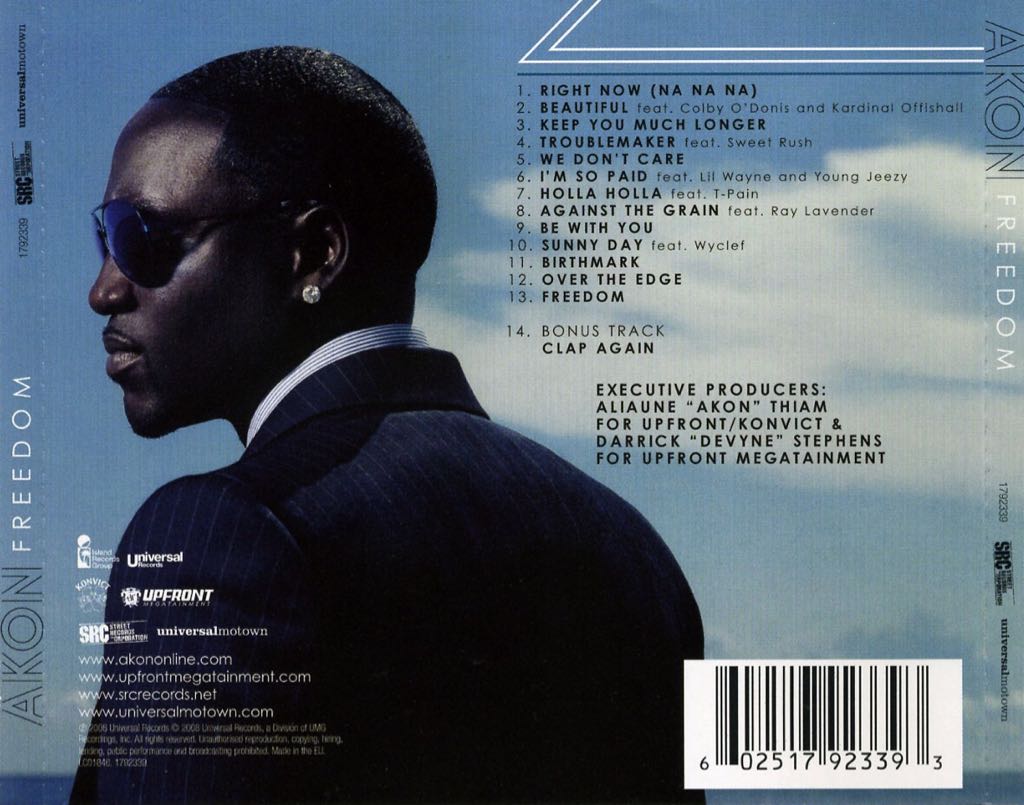 Freedom - Akon (CD) music collectible [Barcode 602527203027] - Main Image 2
