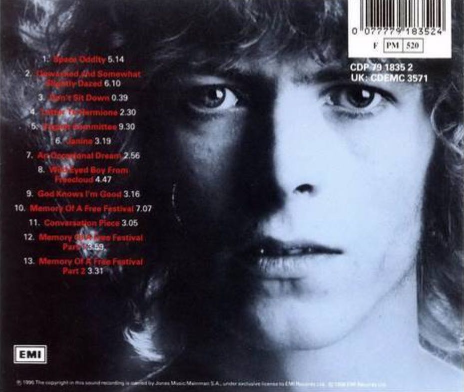 Space Oddity - Bowie, David (CD - 45:13) music collectible [Barcode 077779183524] - Main Image 2