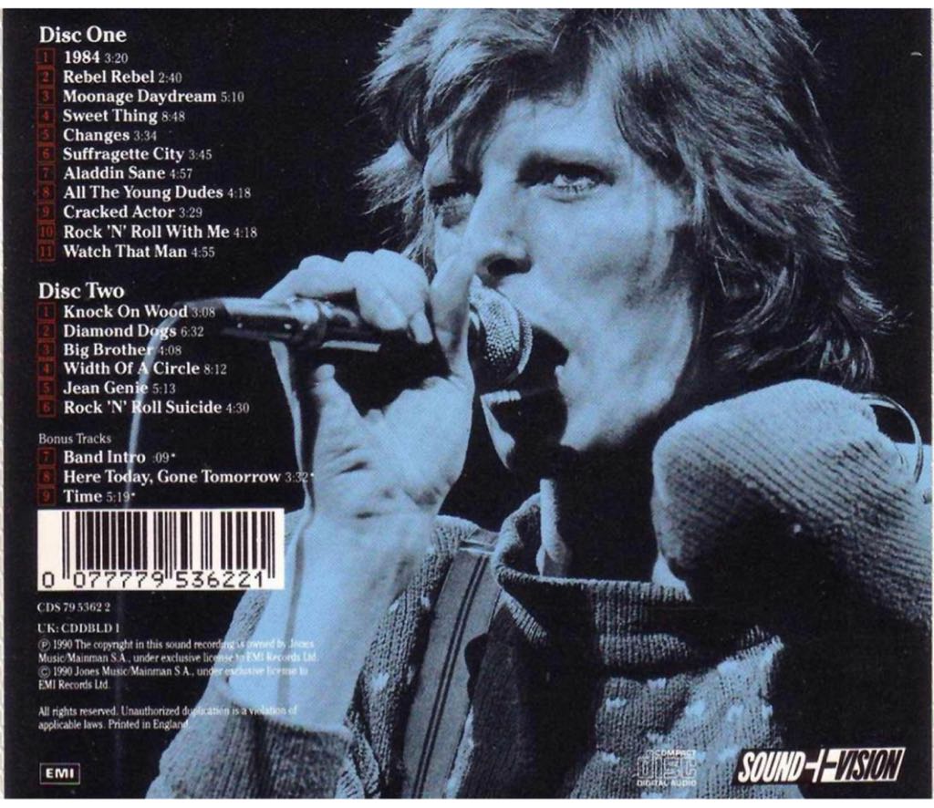 David Live - Bowie, David (CD - 85) music collectible [Barcode 077779536320] - Main Image 2