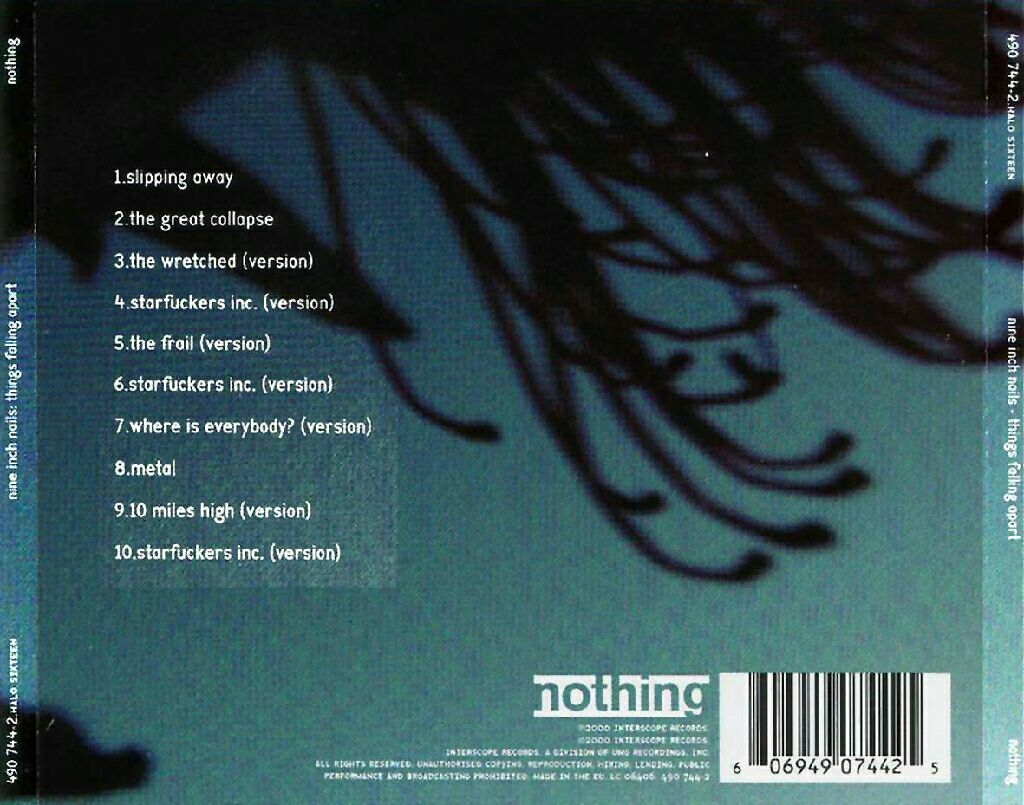 Things Falling Apart - Nine Inch Nails (CD - 53) music collectible [Barcode 606949074425] - Main Image 2