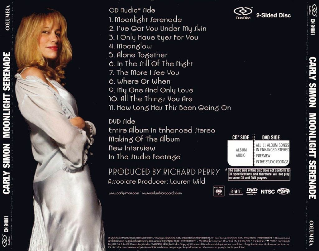Moonlight Serenade - Carly Simon (CD) music collectible [Barcode 886919802528] - Main Image 2