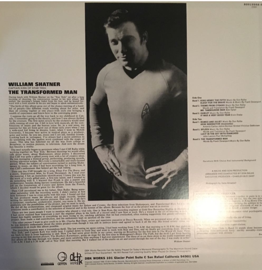 The Transformed Man - Shatner, William (12”) music collectible - Main Image 2