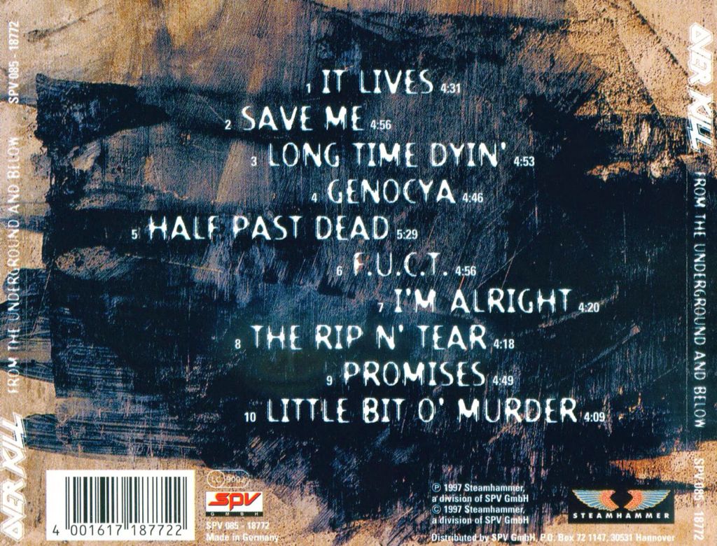 From The Underground And Below - Over Kill (CD - 47) music collectible [Barcode 4001617187722] - Main Image 2