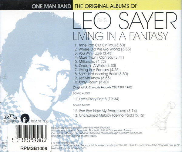 Living In A Fantasy - Leo Sayer (CD - 67) music collectible [Barcode 5013929520820] - Main Image 2