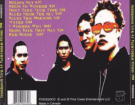 Live at Pachyderm Studios - Indigenous (CD) music collectible [Barcode 665047000323] - Main Image 2