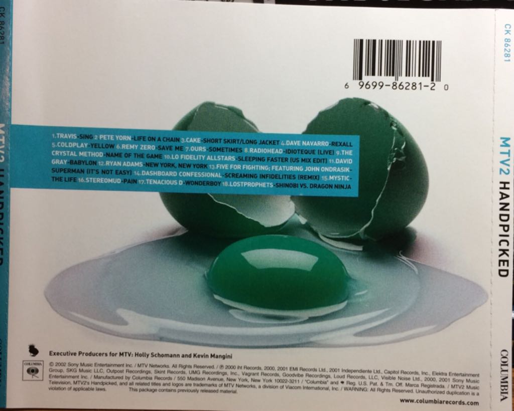 MTV2 Handpicked - Various (CD) music collectible [Barcode 696998628120] - Main Image 2