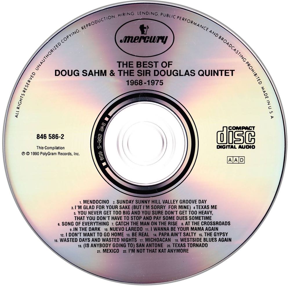 Best of Doug Sahm & Sir Douglas Quintet (1968-1975) (MP3) - Sahm, Doug & The Sir Douglas Quintet (CD - 72) music collectible [Barcode 042284658621] - Main Image 2