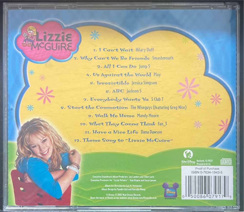 Lizzie McGuire - Disney Soundtrack (CD - 45) music collectible [Barcode 050086079179] - Main Image 2