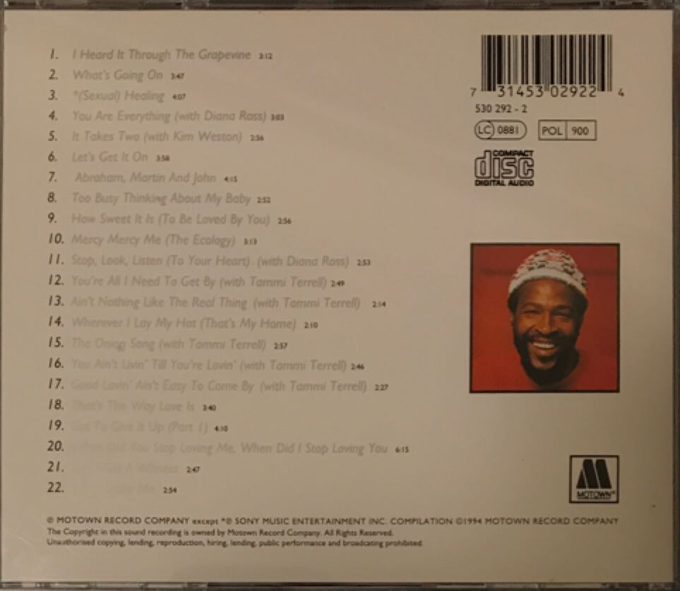 The Very Best Of Marvin Gaye - Marvin Gaye (CD) music collectible - Main Image 2